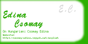 edina csomay business card